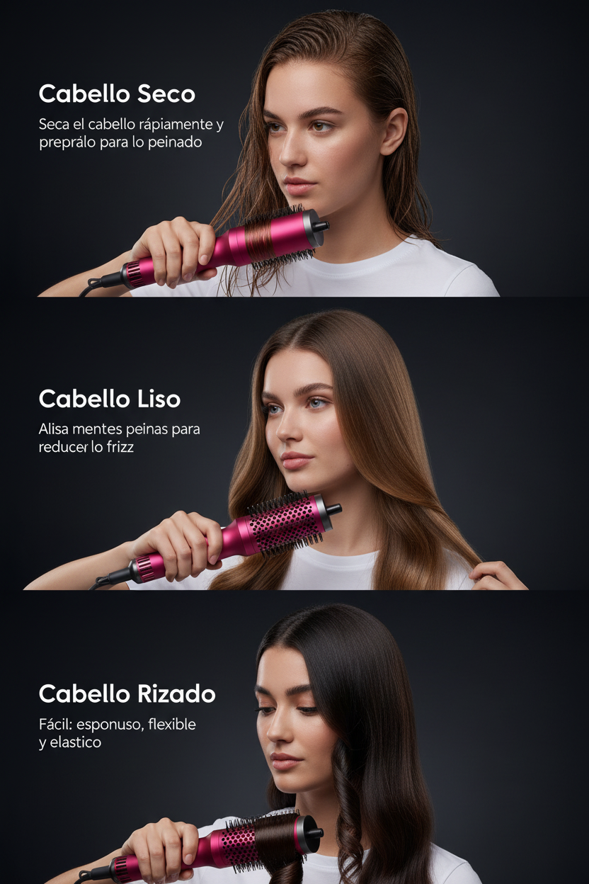 Cabello Seco, Liso y Rizado