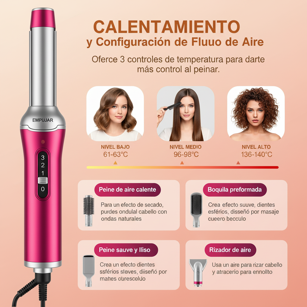 Calentamiento y Configuración de Flujo de Aire